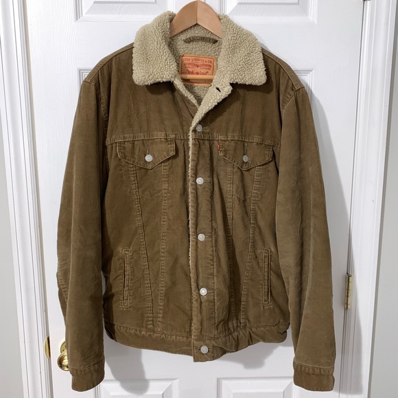 levi's mens corduroy sherpa trucker jacket